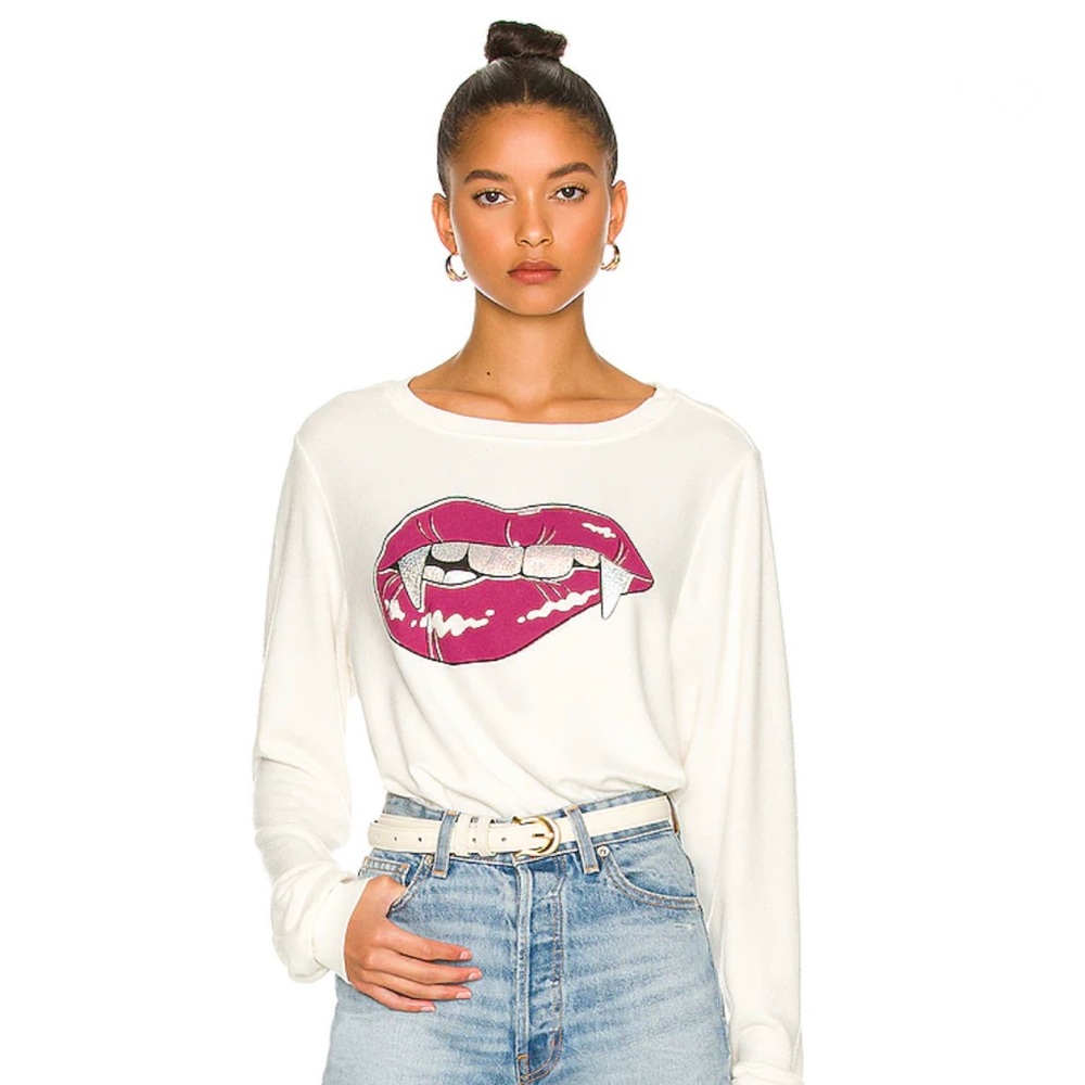 Wildfox Couture Love Bites Sweatshirt in Vanilla XS